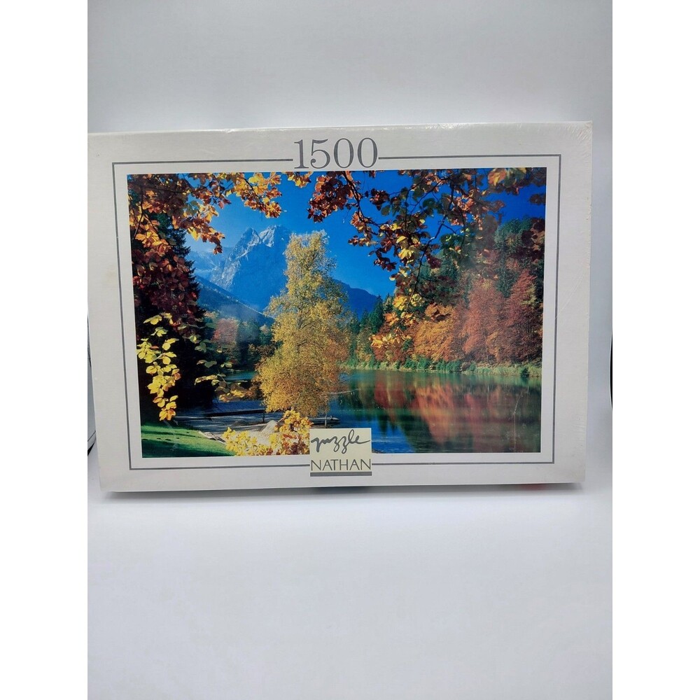 SEALED 1994 Nathan Puzzle 1500 Pieces 'The Autumn Mirror' Nature Collection Rare